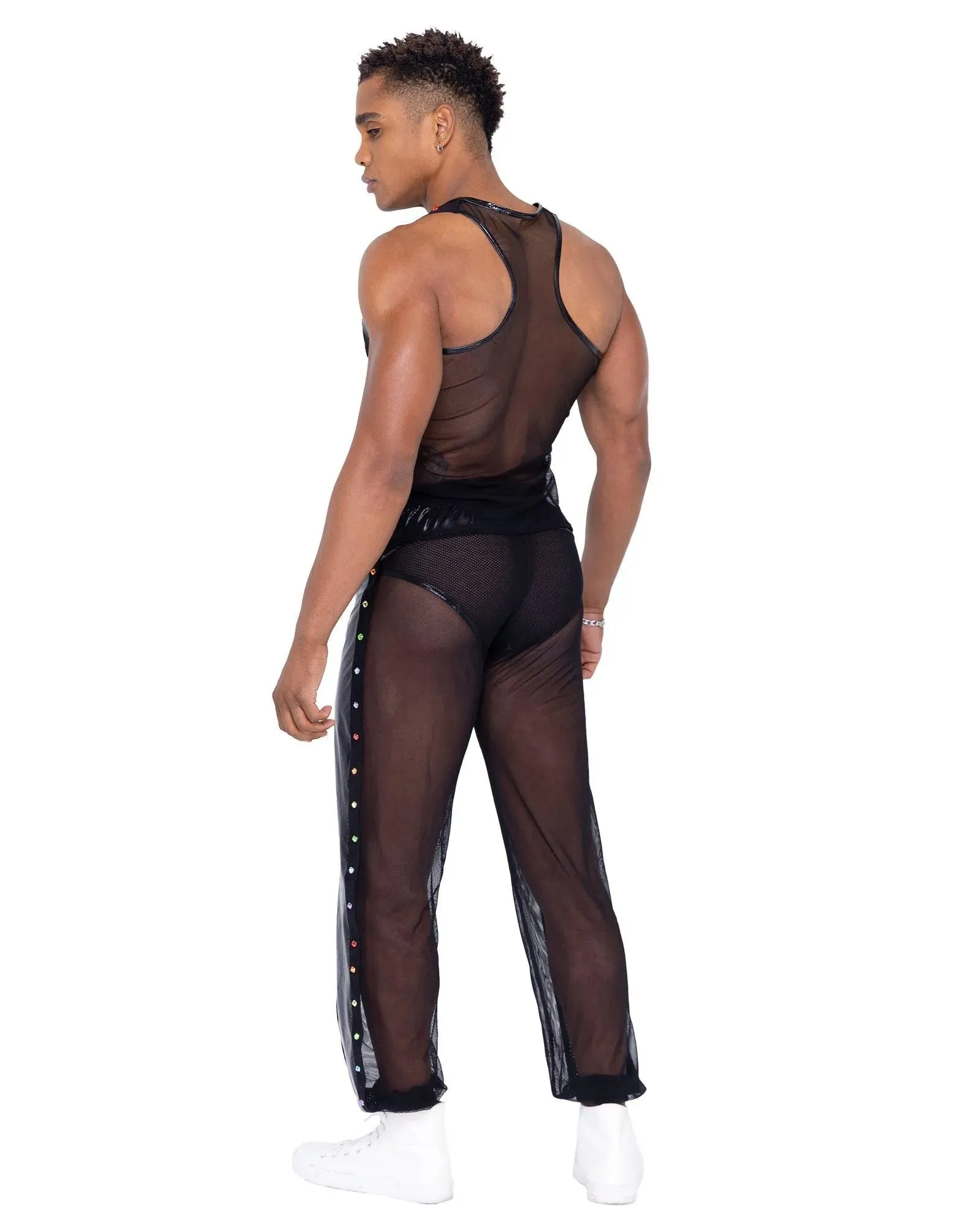 6334 - Mens Pride Vinyl Mesh Tank Top
