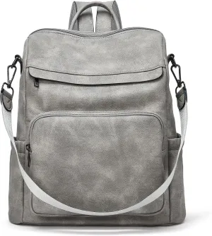 Backpack Purse for Women Leather Convertible Travel Backpack Fashion Designer Large Shoulder Bags