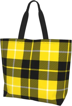 Blackwatch Modern Tartan Tote Bag For Women Weekender Travel Bag Reusable Grocery Bags Large Totes Handbags