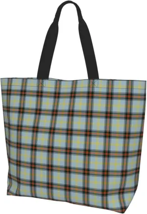 Blackwatch Modern Tartan Tote Bag For Women Weekender Travel Bag Reusable Grocery Bags Large Totes Handbags