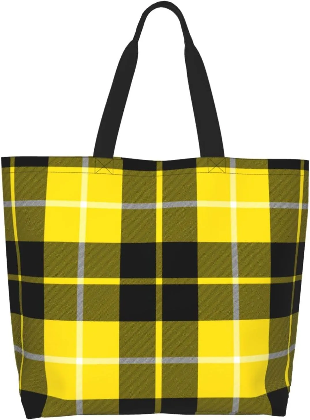 Blackwatch Modern Tartan Tote Bag For Women Weekender Travel Bag Reusable Grocery Bags Large Totes Handbags