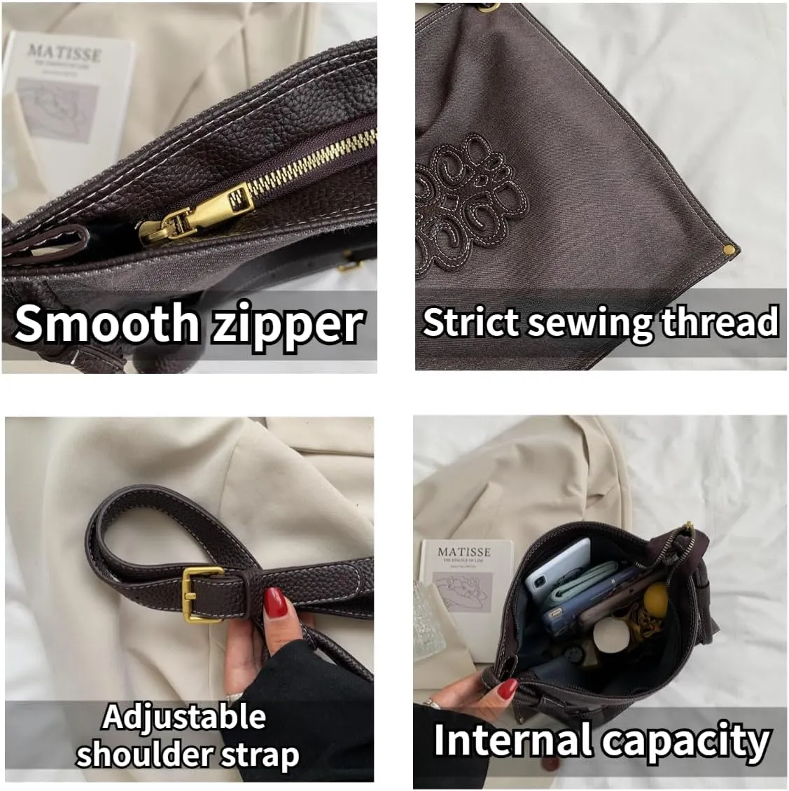 Canvas Handbag Large Shoulder Bags Satchel Work Hobo Crossbody Purse Designer Tote Bags for Women