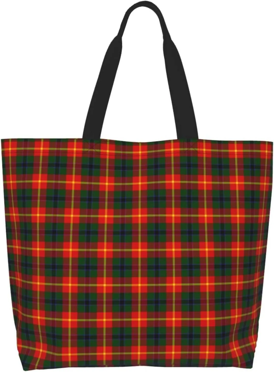 Clan Mackay Tartan Plaid Scottish Tote Bag For Women Weekender Travel Bag Reusable Grocery Bags Large Totes Handbags