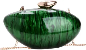 Clutch Purses for Women:Egg Shaped Womens Handbags,Shiny Evening Bags for Women,Womens Crossbody Purse Detachable Straps