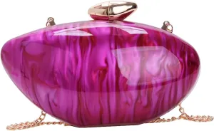 Clutch Purses for Women:Egg Shaped Womens Handbags,Shiny Evening Bags for Women,Womens Crossbody Purse Detachable Straps