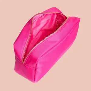 Cosmetic bag Makeup storage, travel makeup pouch - (Hot Pink, Medium)