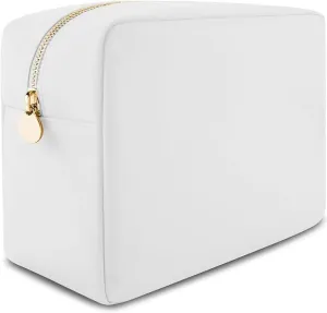 Cosmetic bag Makeup storage, travel makeup pouch - (White, Large)