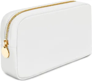 Cosmetic bag Makeup storage, travel makeup pouch - (White, Medium)
