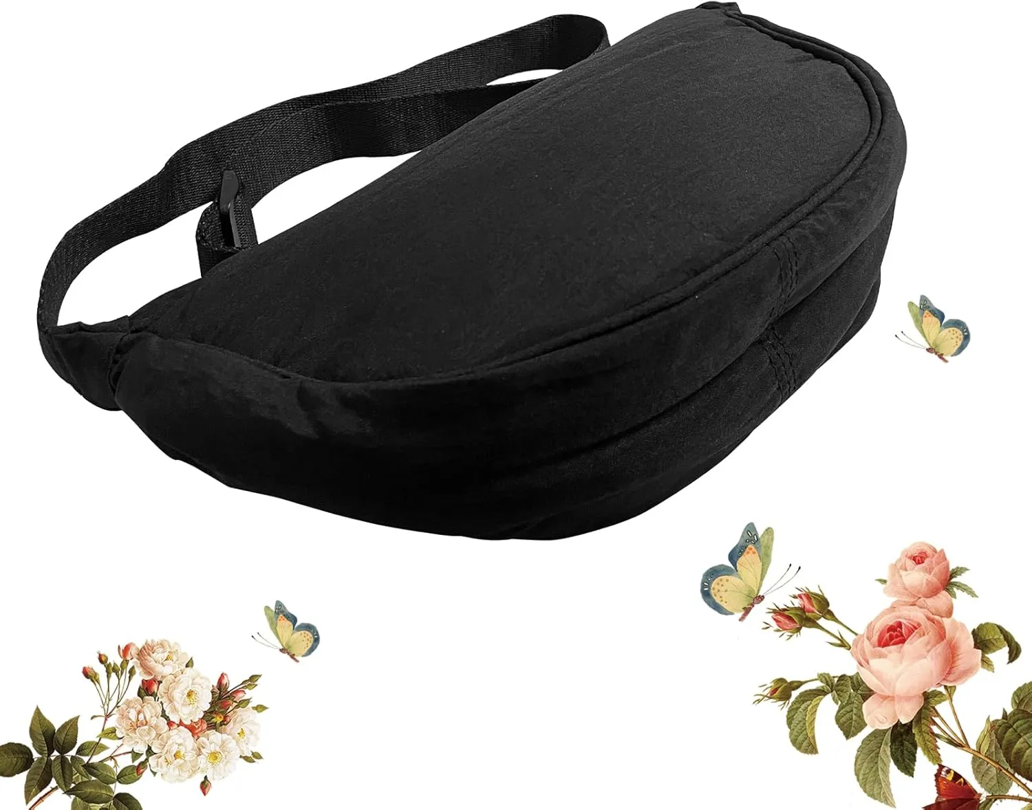 Crescent Bag for Women Men Small Nylon Crossbody Lightweight Shoulder Purse Travel Waist Bag