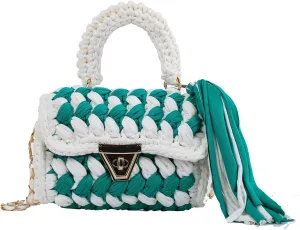 Crochet Purses, Woven Crossbody Bags for Women Colorful Knitted Purse Handbags Knot Bag