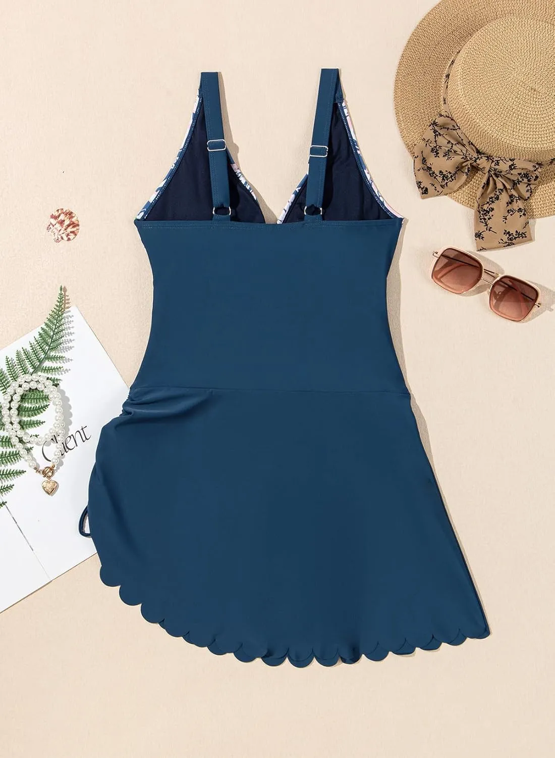 Dokotoo One Piece Swimdress Swimsuits for Women 2025 Tummy Control Swimwear Dresses Summer Skirt Bathing Suit