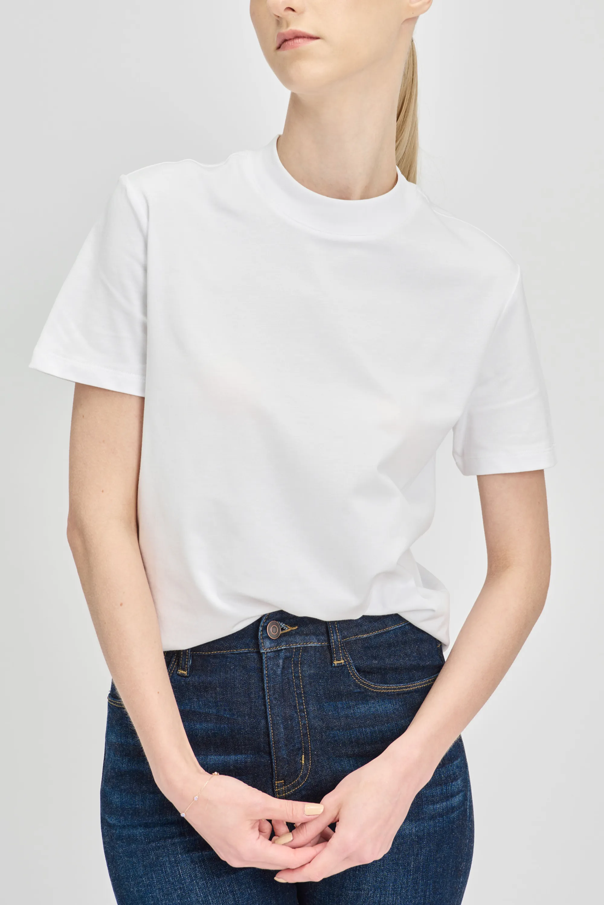 DORIS relaxed cotton tee (White)