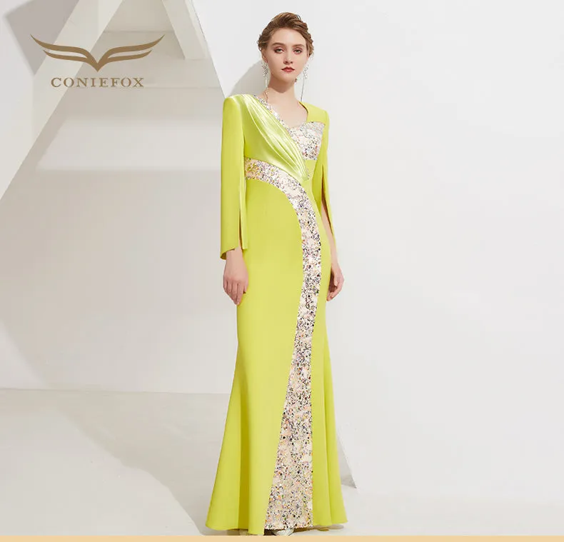 Elegant high-end light luxury niche dress women's long sleeve long evening gown dress- Italia
