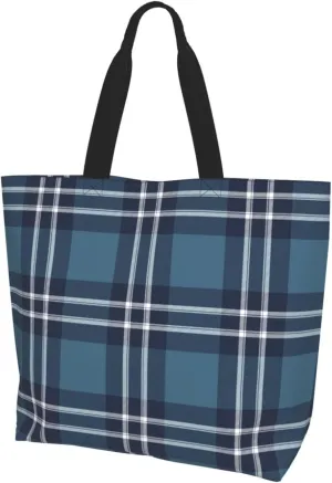 Elliot Ancient Tartan Tote Bag For Women Weekender Travel Bag Reusable Grocery Bags Large Totes Handbags