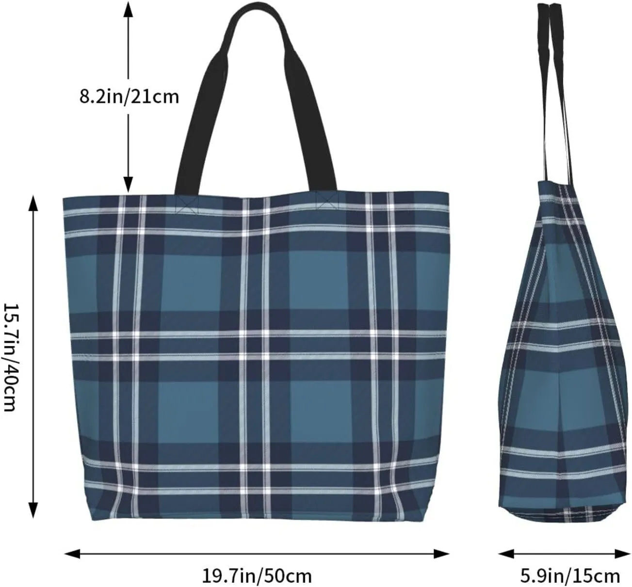 Elliot Ancient Tartan Tote Bag For Women Weekender Travel Bag Reusable Grocery Bags Large Totes Handbags