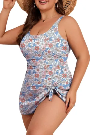 Eomenie Plus Size Swimdress for Women One Piece Swimsuit Tummy Control Swim Dresses Skirt Bathing Suit