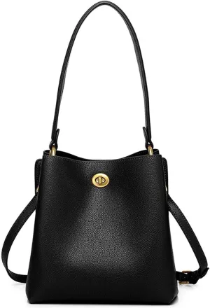 Fashion Leather Bucket Bag,Classic Large Top Handle Crossbody Handbags and Purses for Shopping Travel Business School