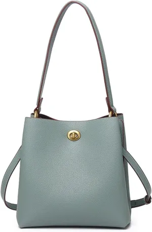 Fashion Leather Bucket Bag,Classic Large Top Handle Crossbody Handbags and Purses for Shopping Travel Business School