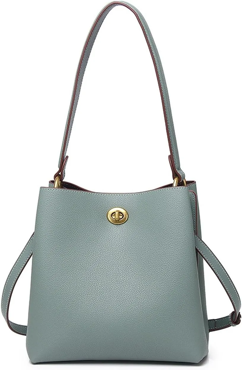 Fashion Leather Bucket Bag,Classic Large Top Handle Crossbody Handbags and Purses for Shopping Travel Business School