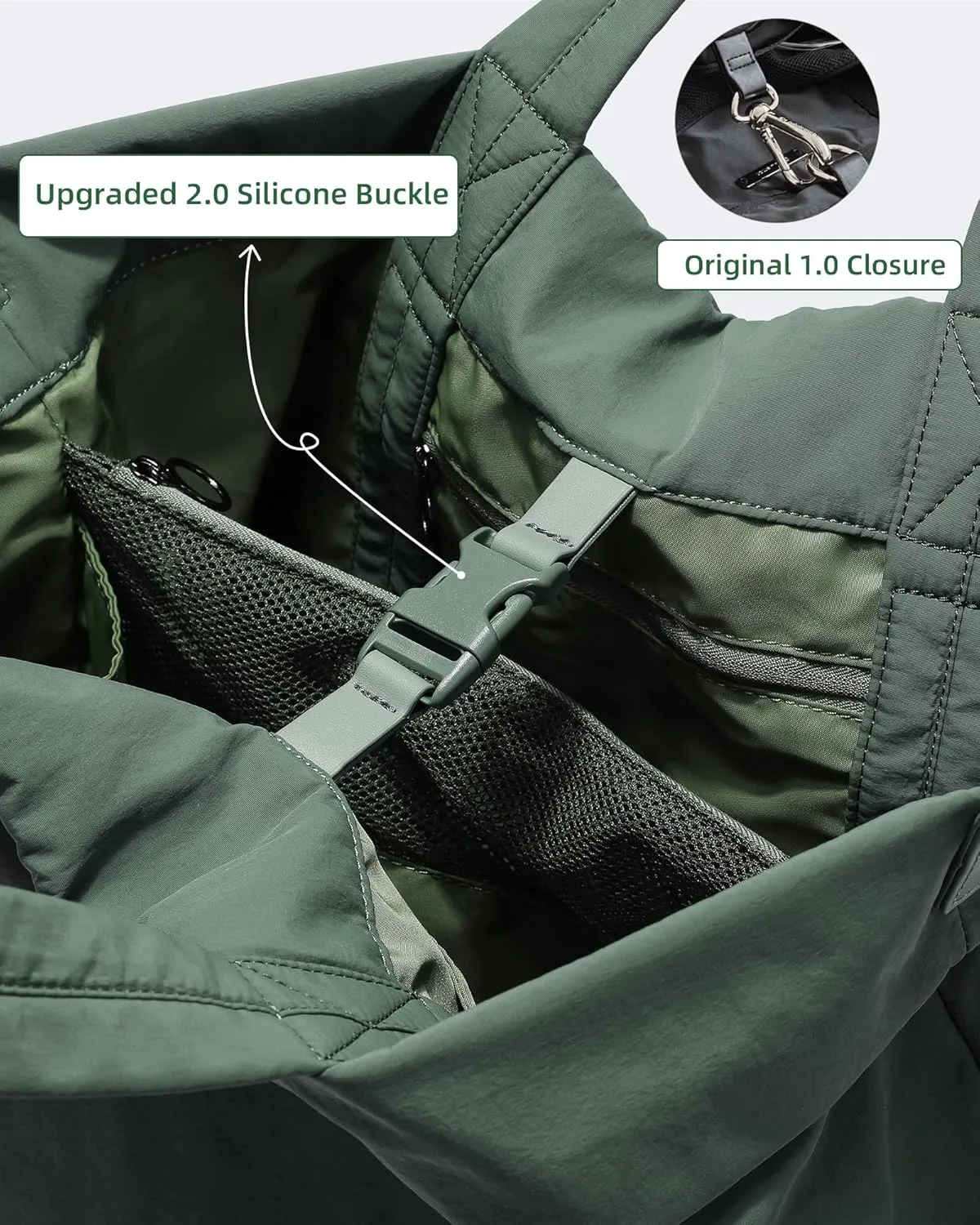 FODOKO Hobo Crossbody Bags 2.0, 19L Large Totes Handbags with Straps for Women, Multi Nylon Shoulder Bags for Travel Gym