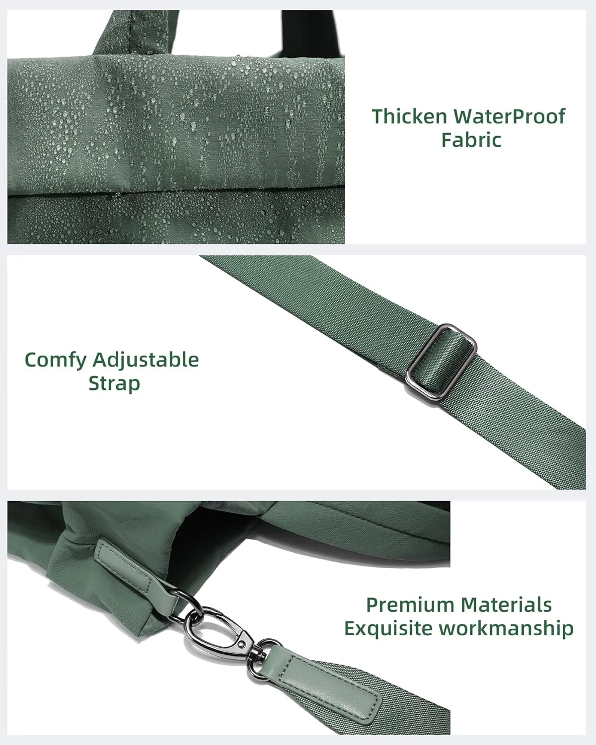 FODOKO Hobo Crossbody Bags 2.0, 19L Large Totes Handbags with Straps for Women, Multi Nylon Shoulder Bags for Travel Gym