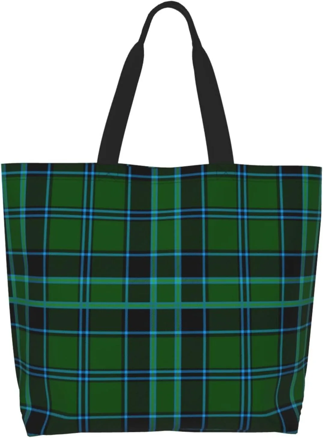 Fraser Hunting Modern Tartan Tote Bag For Women Weekender Travel Bag Reusable Grocery Bags Large Totes Handbags