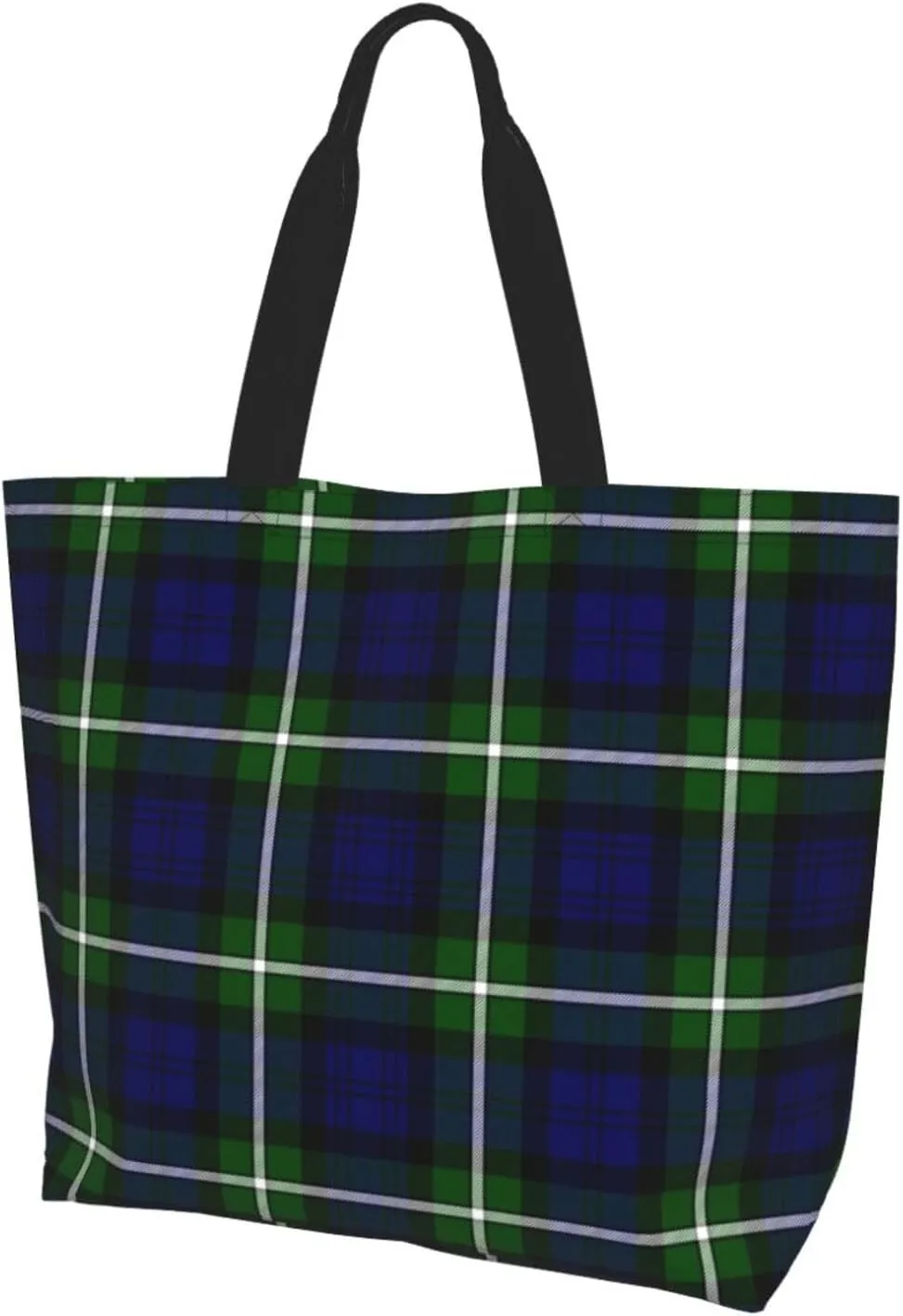 Fraser Hunting Modern Tartan Tote Bag For Women Weekender Travel Bag Reusable Grocery Bags Large Totes Handbags