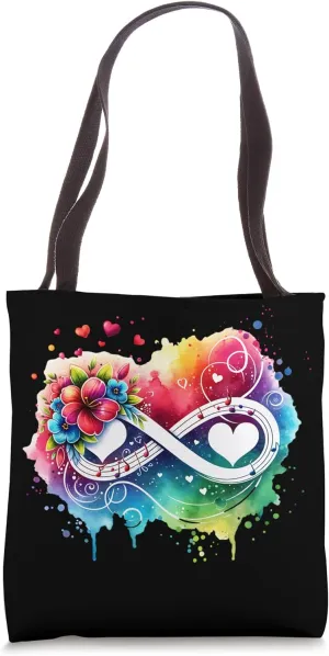 Friendship, Love, Infinity, Floral Heart, Music Gift Tote Bag