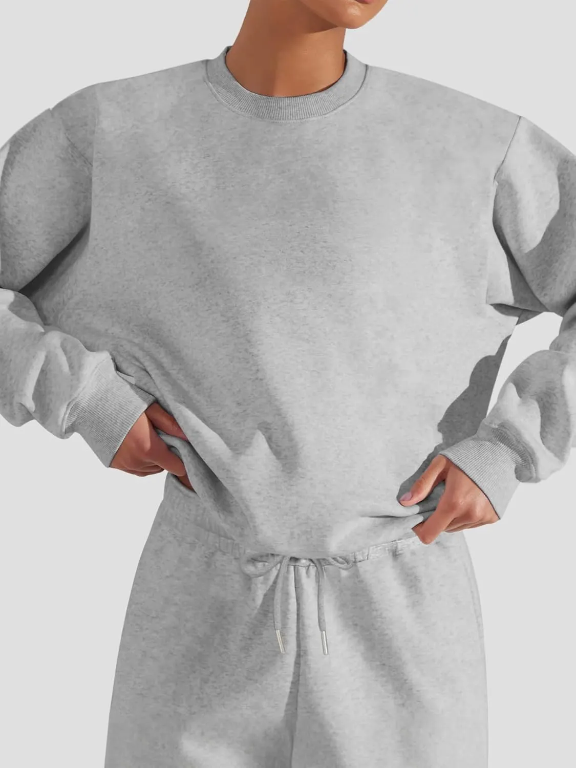 FUPHINE Women's Two Piece Oversized Loose Outfits Pullover & Pants Sweatsuits Lounge Sets