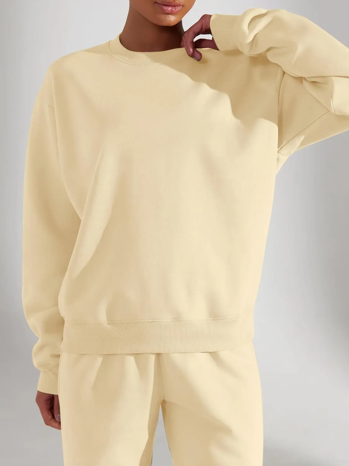 FUPHINE Women's Two Piece Oversized Loose Outfits Pullover & Pants Sweatsuits Lounge Sets