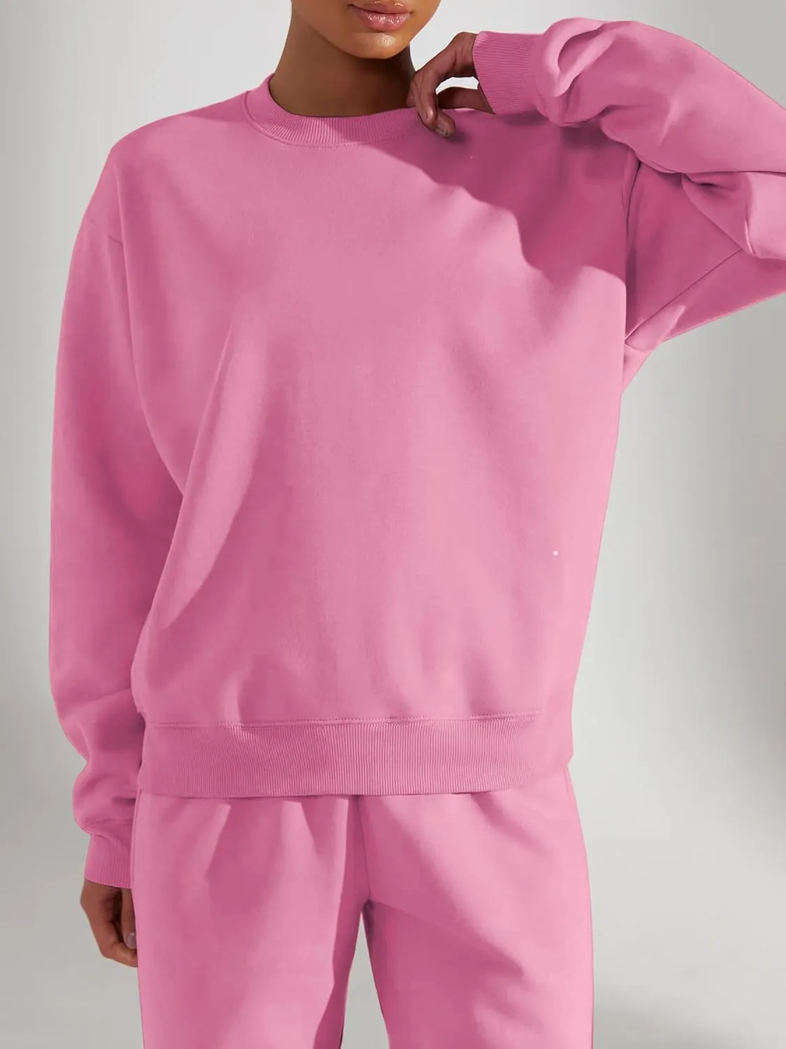 FUPHINE Women's Two Piece Oversized Loose Outfits Pullover & Pants Sweatsuits Lounge Sets