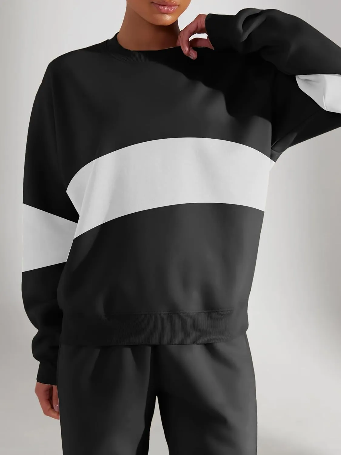 FUPHINE Women's Two Piece Oversized Loose Outfits Pullover & Pants Sweatsuits Lounge Sets