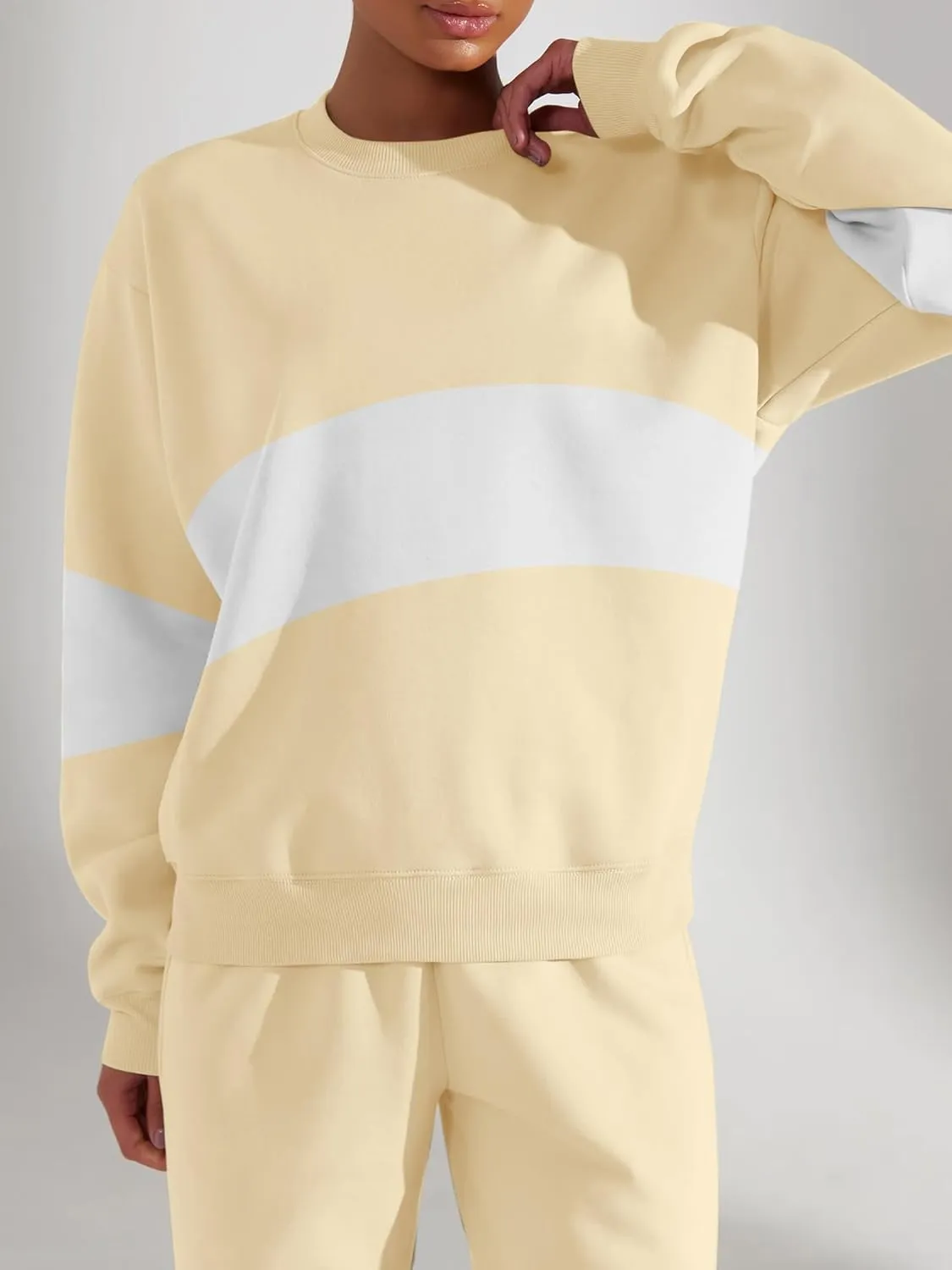 FUPHINE Women's Two Piece Oversized Loose Outfits Pullover & Pants Sweatsuits Lounge Sets