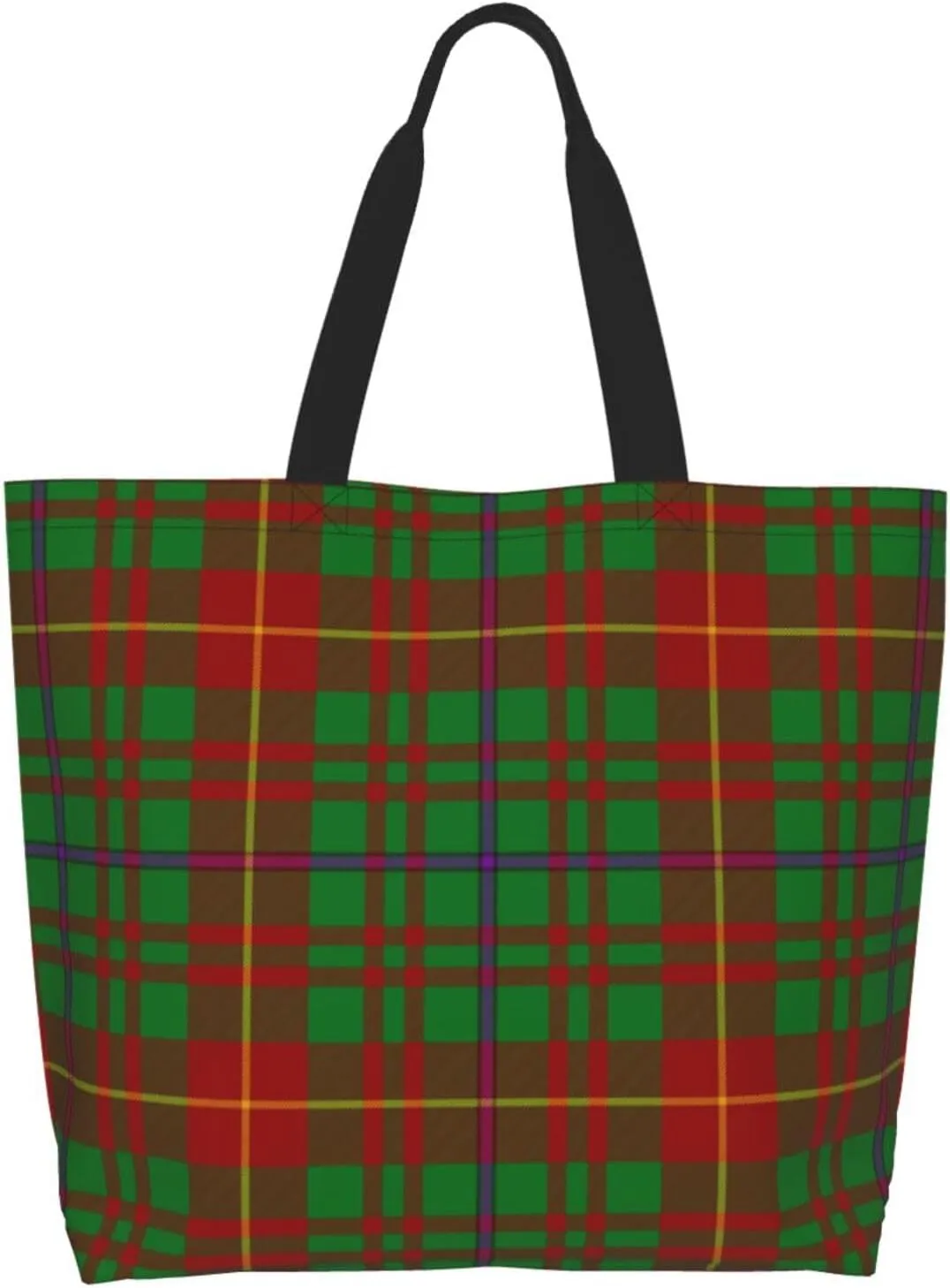 Georgia Tartan Tote Bag For Women Weekender Travel Bag Reusable Grocery Bags Large Totes Handbags