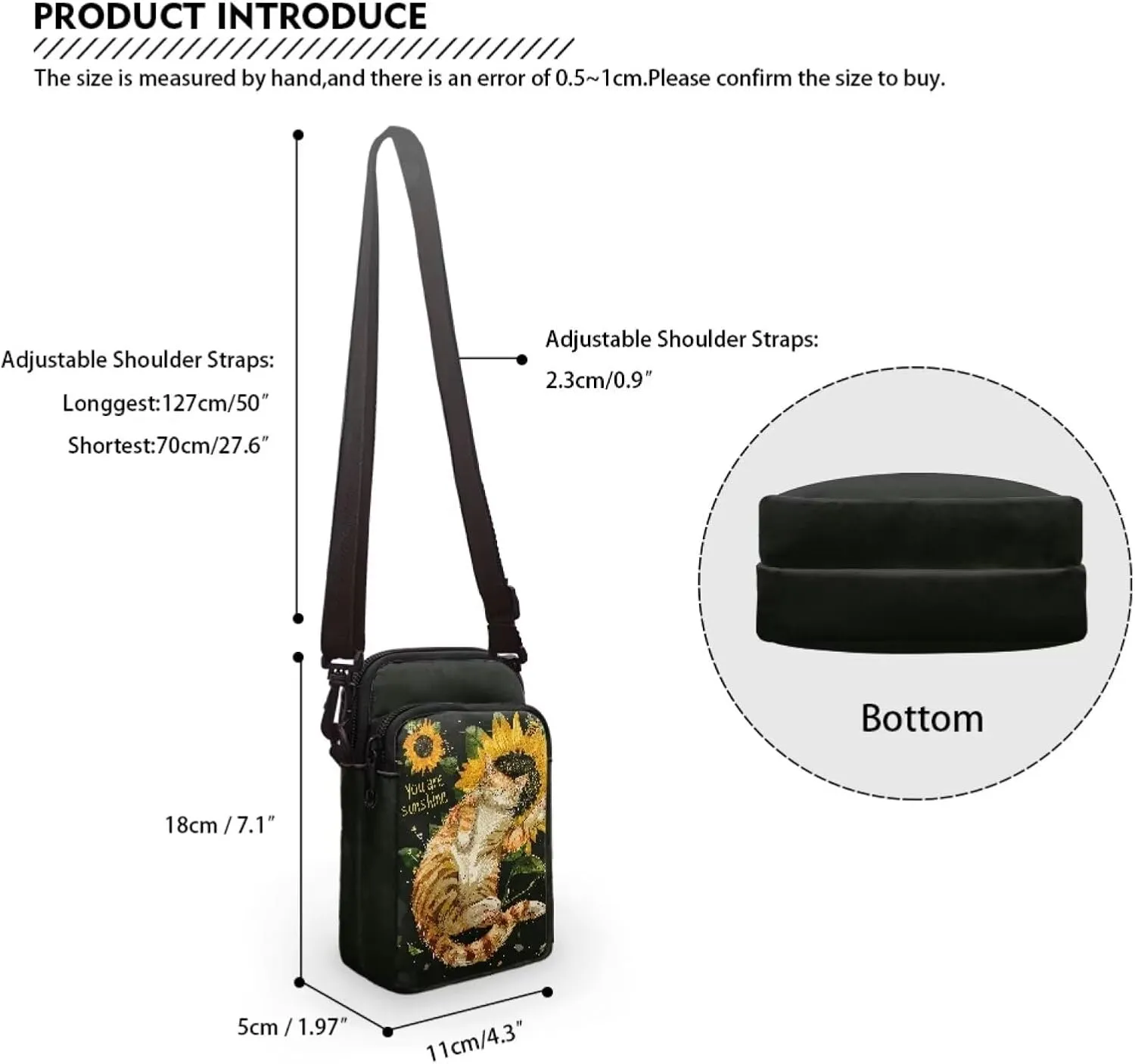 Girls Crossbody Bag, Mini Shoulder Bags Waist Pouch Sling Bag with Front Pocket