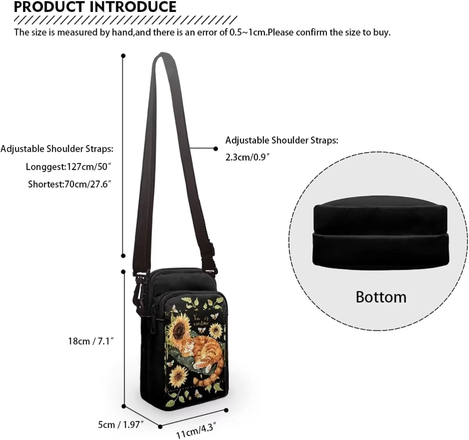 Girls Crossbody Bag, Mini Shoulder Bags Waist Pouch Sling Bag with Front Pocket
