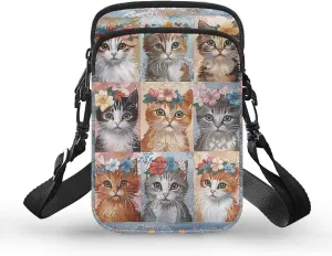 Girls Crossbody Bag, Mini Shoulder Bags Waist Pouch Sling Bag with Front Pocket