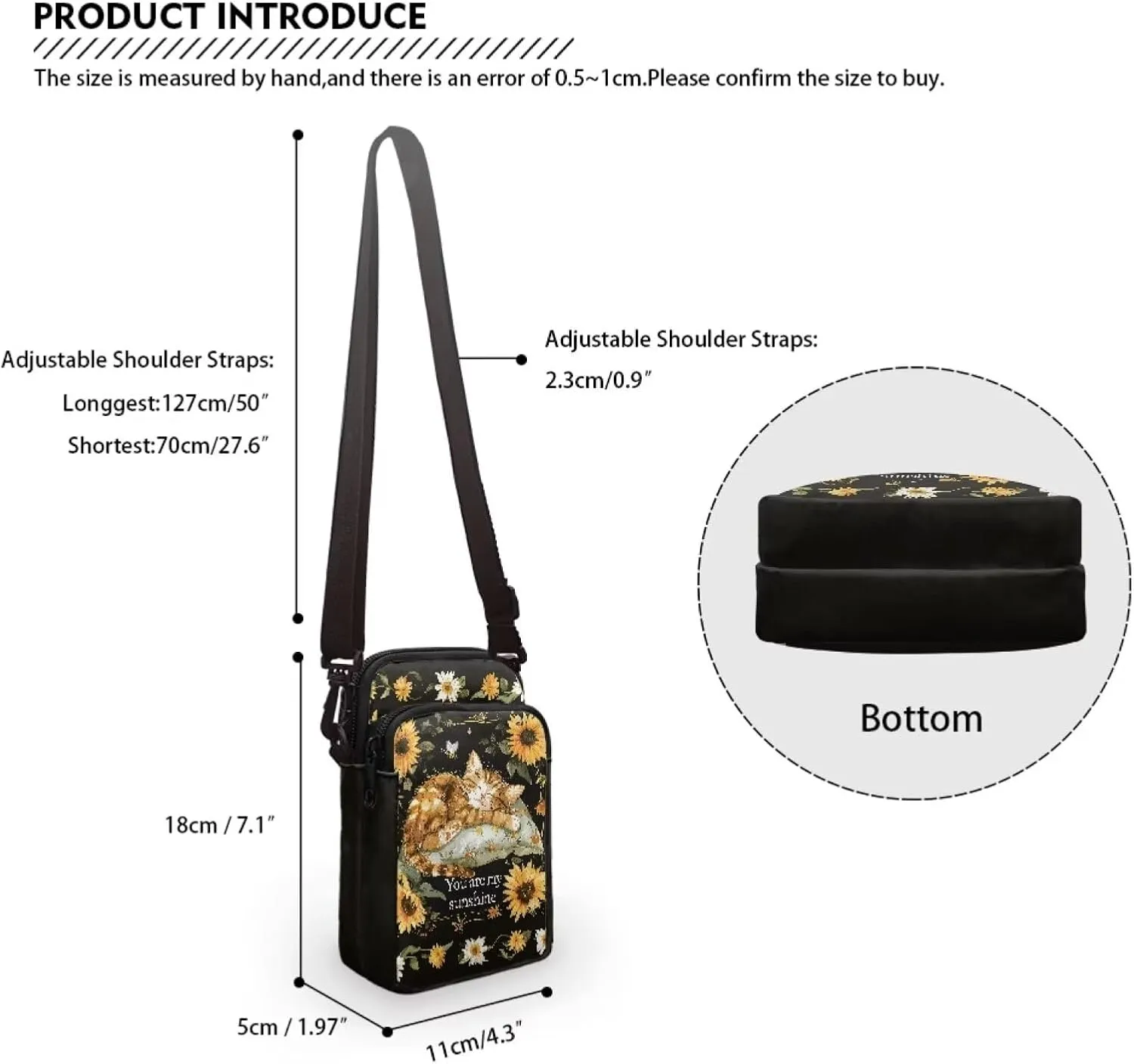 Girls Crossbody Bag, Mini Shoulder Bags Waist Pouch Sling Bag with Front Pocket