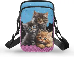 Girls Crossbody Bag, Mini Shoulder Bags Waist Pouch Sling Bag with Front Pocket