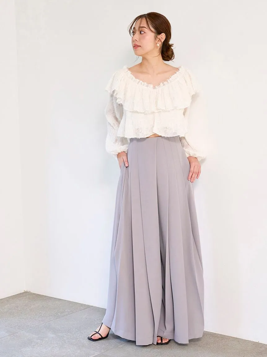 High-Waisted Pleated Palazzo Pants