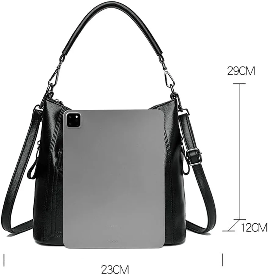 Hobo Purses for Women 2025 PU Leather Large Shoulder Bags Tote Handbags Satchel Multi Pockets for Everyday & Travel