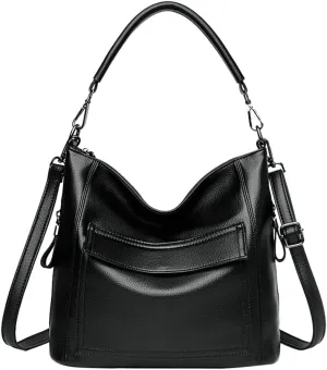 Hobo Purses for Women 2025 PU Leather Large Shoulder Bags Tote Handbags Satchel Multi Pockets for Everyday & Travel