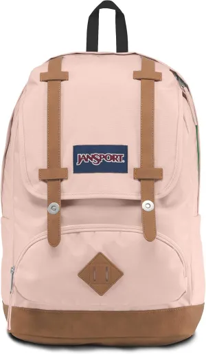 JanSport Cortlandt Laptop Backpack, Misty Rose, 15 Laptop Sleeve-Synthetic Leather Shoulder Computer Bag with Large Compartment, Padded Straps-Book Rucksack for Men, Women