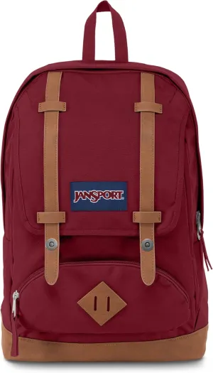 JanSport Cortlandt Laptop Backpack, Russet Red, 15 Laptop Sleeve-Synthetic Leather Shoulder Computer Bag with Large Compartment, Padded Straps- Rucksack for Men, Women