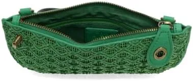 Joy Susan Women's Fashion Purse Lattice Woven Mini Crossbody Wristlet Clutch Hand Bag