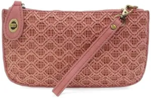 Joy Susan Women's Fashion Purse Lattice Woven Mini Crossbody Wristlet Clutch Hand Bag