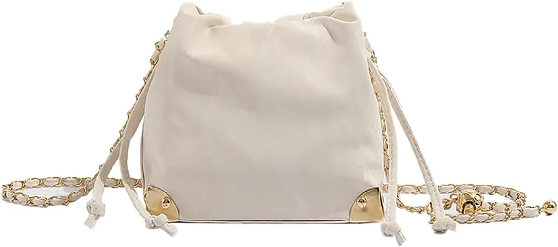 JYG Dumpling Crossbody Bags for Women Small Bucket Shoulder Handbag Fashion Drawstring Purse 2025