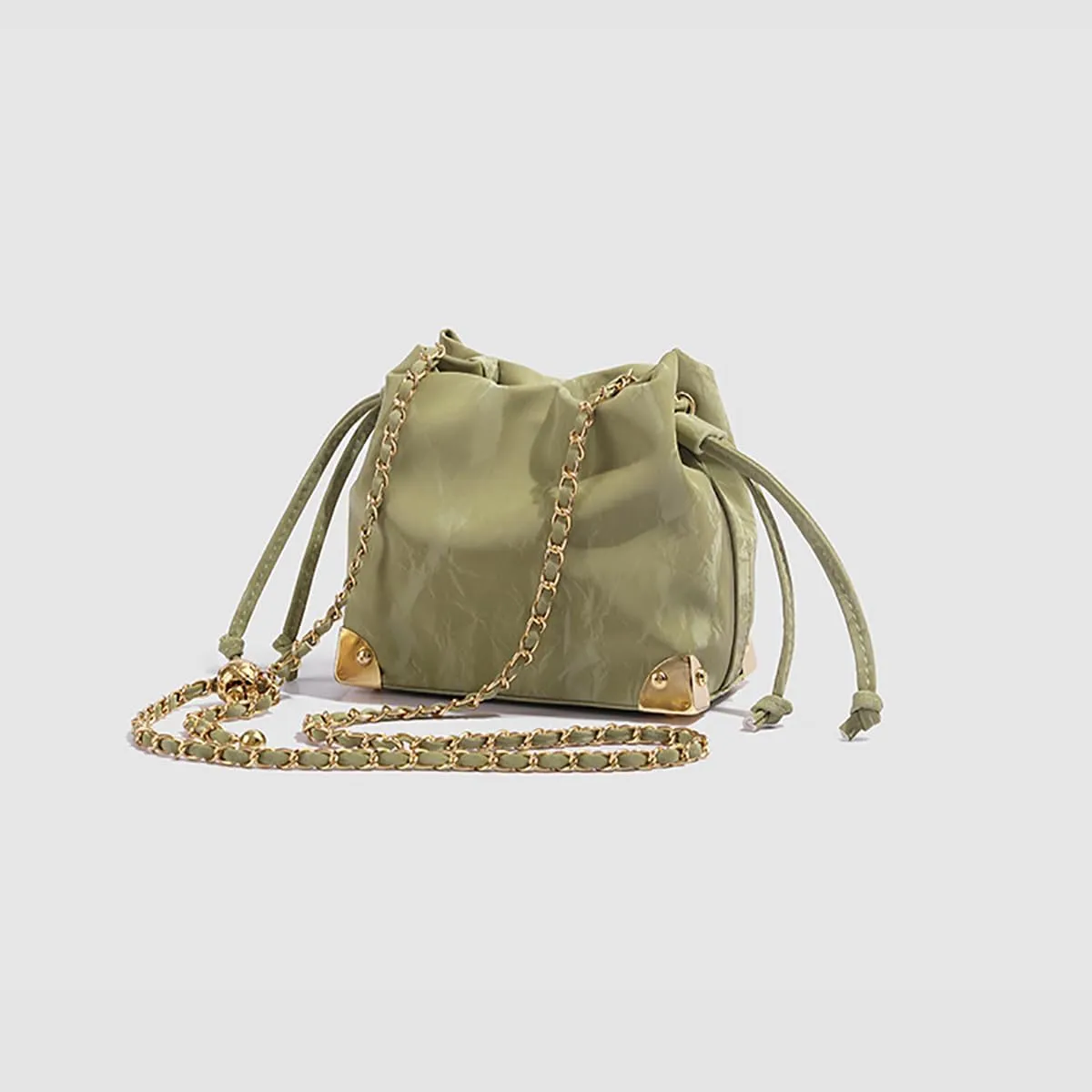 JYG Dumpling Crossbody Bags for Women Small Bucket Shoulder Handbag Fashion Drawstring Purse 2025