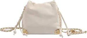 JYG Dumpling Crossbody Bags for Women Small Bucket Shoulder Handbag Fashion Drawstring Purse 2025