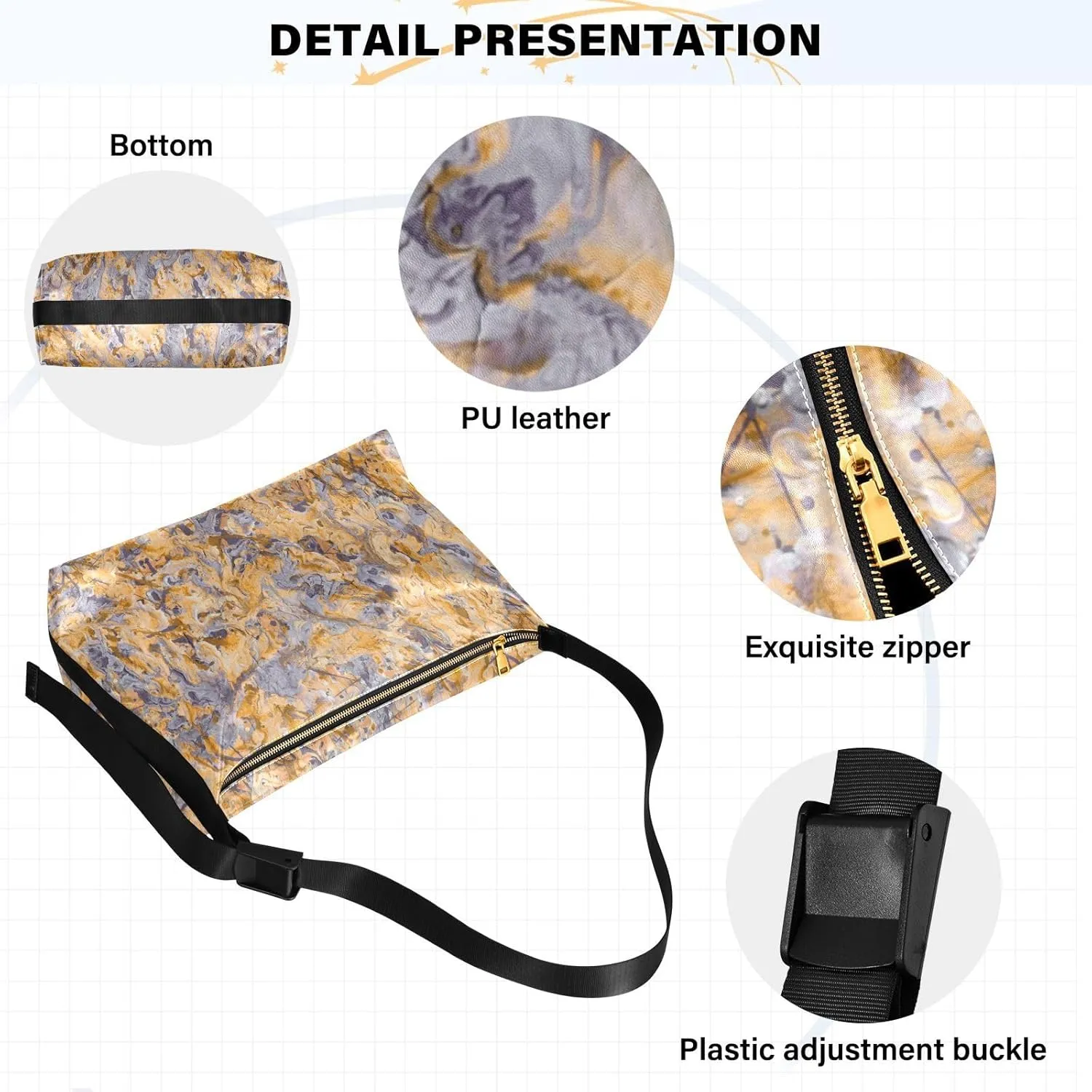 large Shoulder Bags Crossbody Purses Leather Handbag Clutch Hobo Purse for Women&Men T12